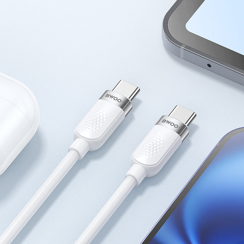 BWOO 65W cable USB-C - USB-C 1m white - Billede 5