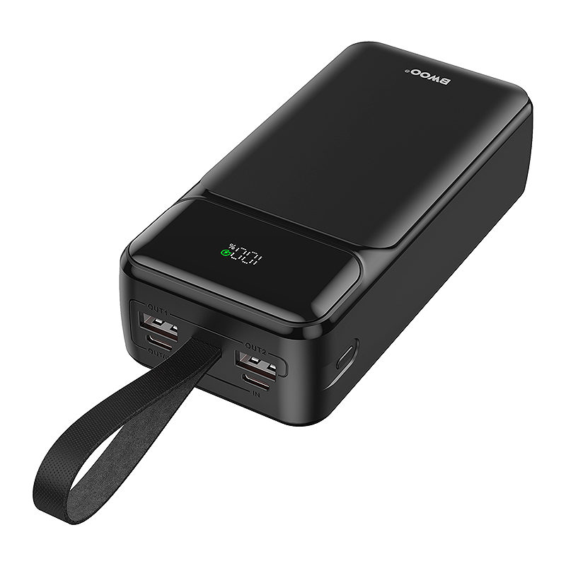 BWOO 65W power bank 30000 mAh 2x USB-A, 1 x USB-C with LCD display, black - Billede 2