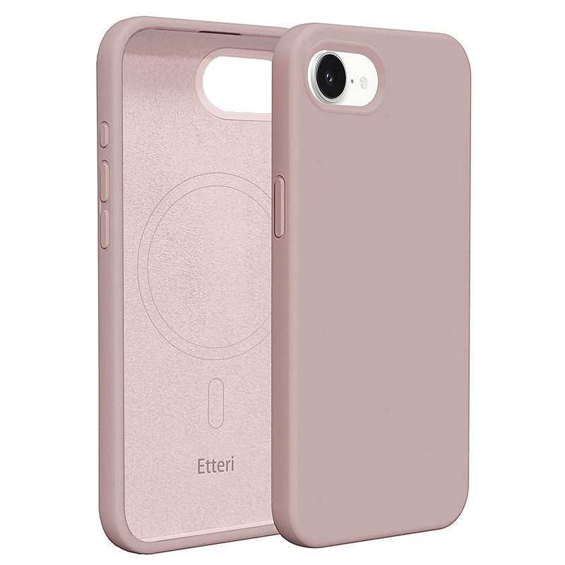 Etteri Silicone Mag case for iPhone 16e / 17e light pink