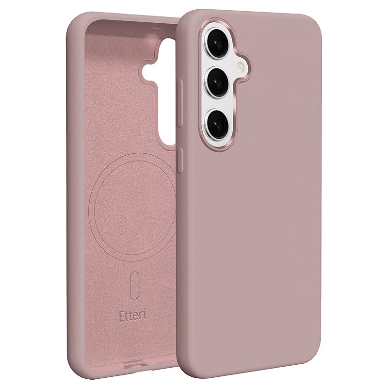 Etteri Silicone Mag case for Samsung Galaxy S25 light pink