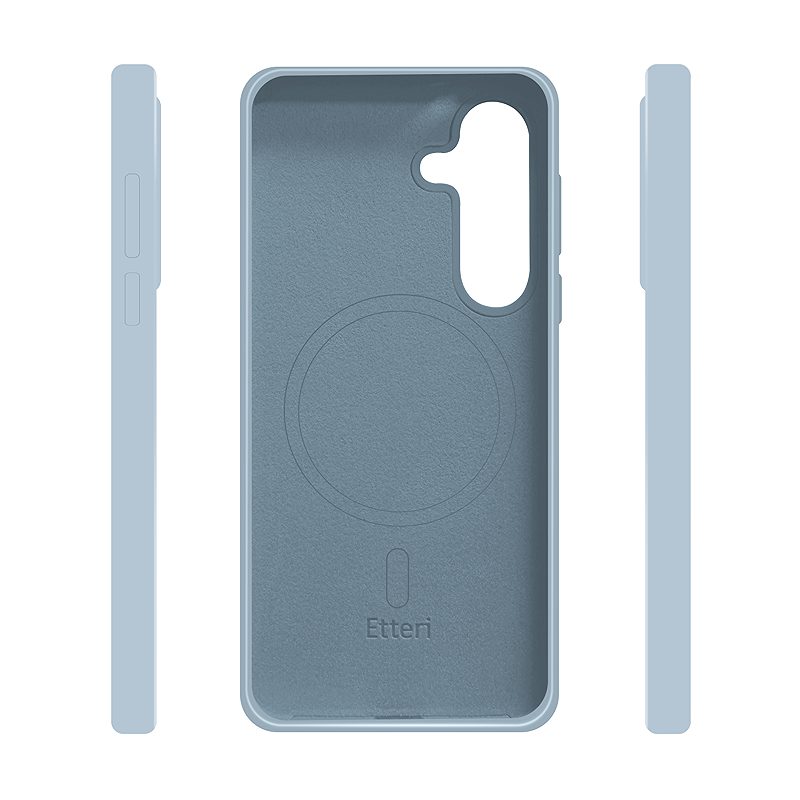 Etteri Silicone Mag case for Samsung Galaxy S25 light blue - Billede 4