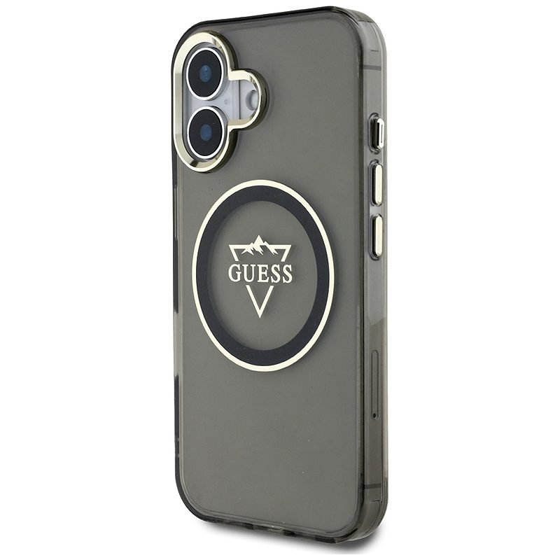 Guess Hardcase MagSafe IML Metal Mountain Logo Case for iPhone 16 6,1" Black - Billede 2