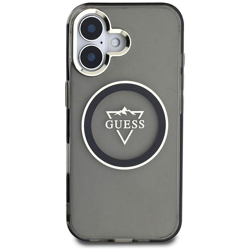 Guess Hardcase MagSafe IML Metal Mountain Logo Case for iPhone 16 6,1" Black - Billede 3