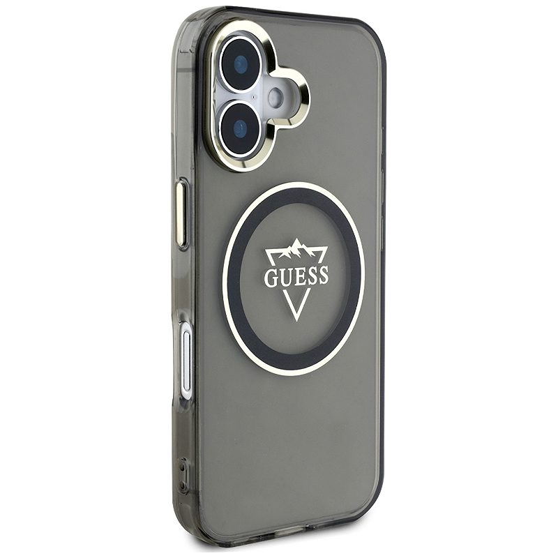 Guess Hardcase MagSafe IML Metal Mountain Logo Case for iPhone 16 6,1" Black - Billede 4