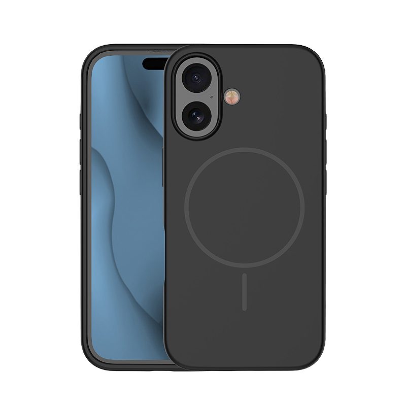 Silicone Thin Mag case for iPhone 16e / 17e black