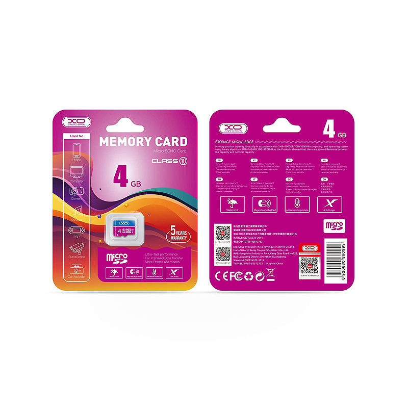 XO memory card 4GB microSDHC cl. 10