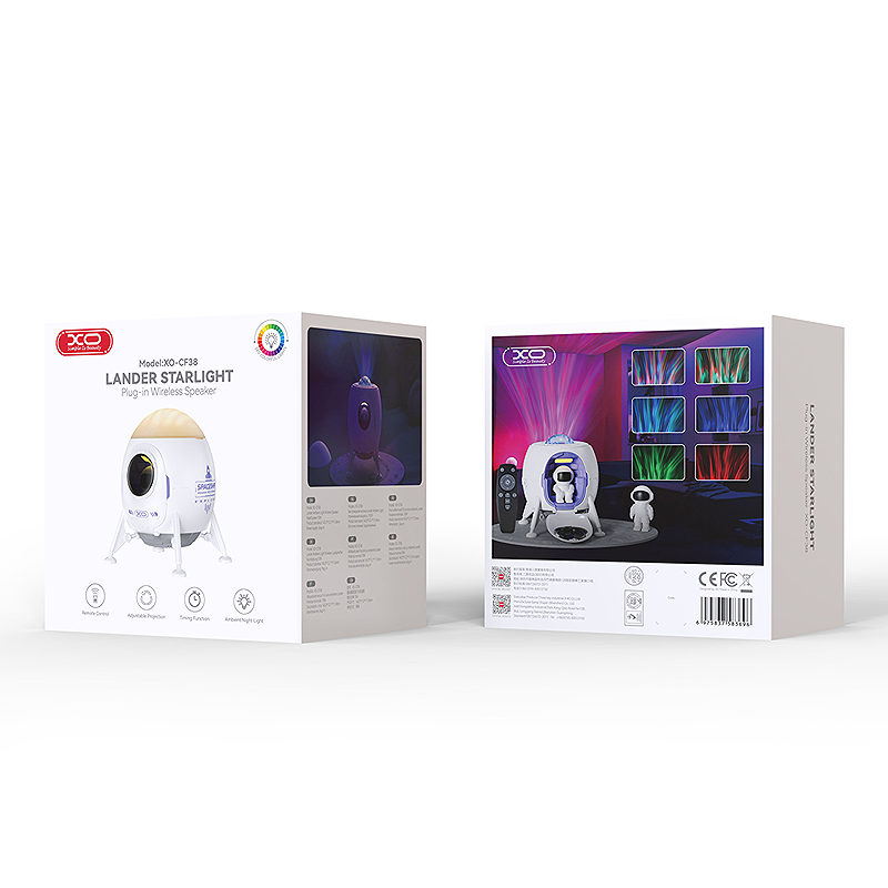 XO projector LED CF38 star and galaxy with Bluetooth speaker white - Billede 4