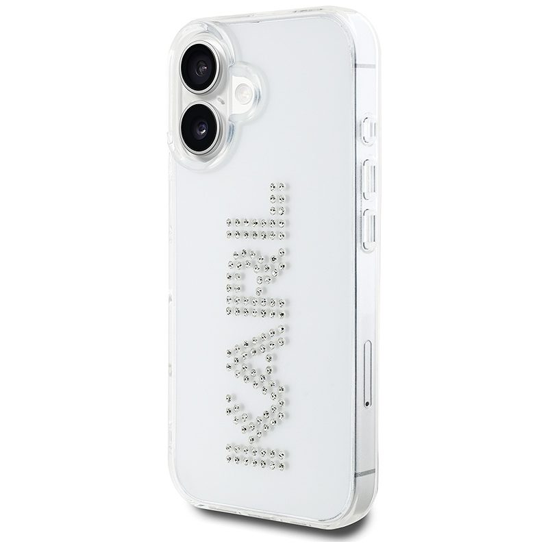 Karl Lagerfeld HC IML Rhinestones Logo case for iPhone 16 Transparent - Billede 2