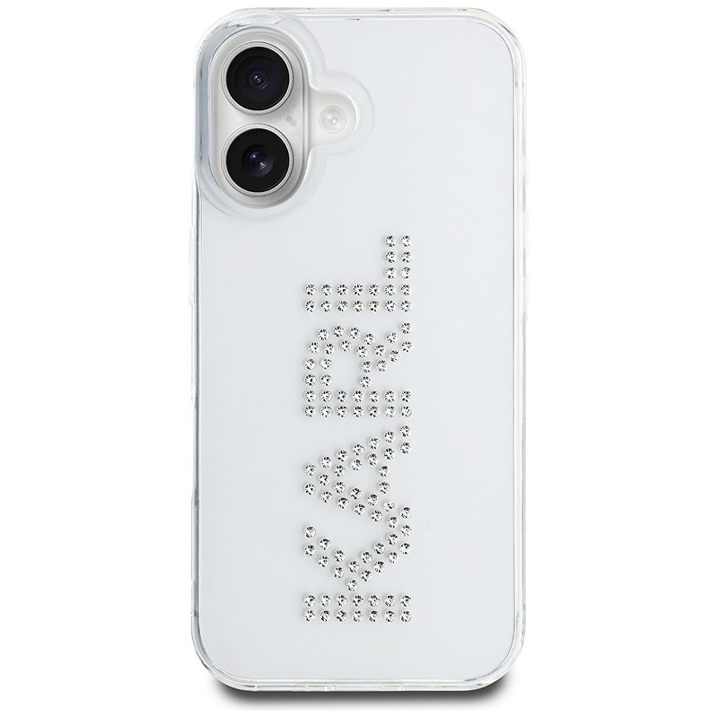 Karl Lagerfeld HC IML Rhinestones Logo case for iPhone 16 Transparent - Billede 3