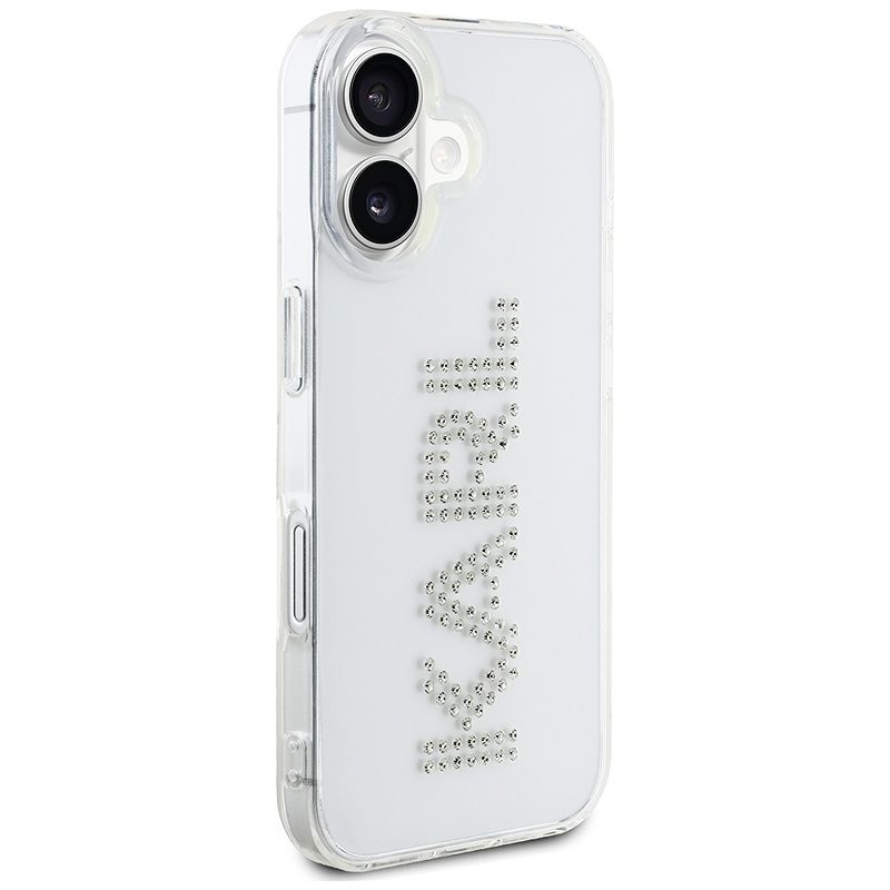 Karl Lagerfeld HC IML Rhinestones Logo case for iPhone 16 Transparent - Billede 4