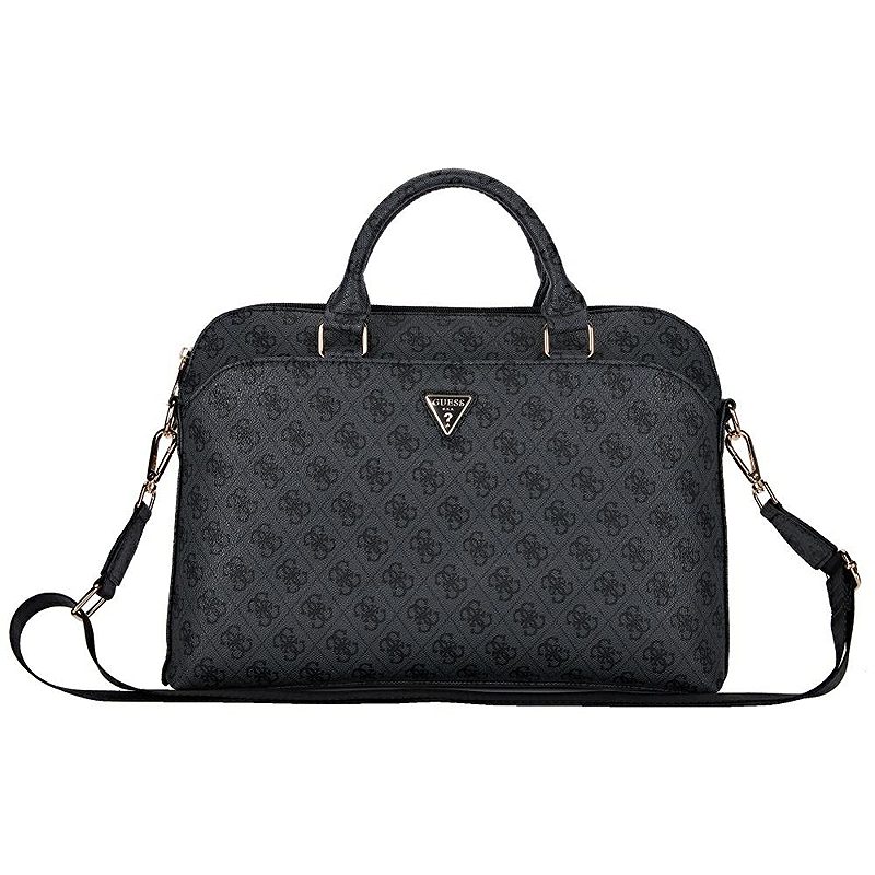 Guess Computer Bag 4G Zipper Pocket & Triangle Logo for 15" Laptop Black