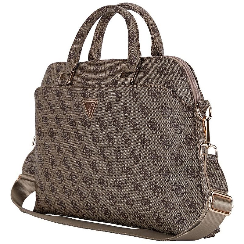 Guess Computer Bag 4G Zipper Pocket & Triangle Logo for 15" Laptop Brown - Billede 3