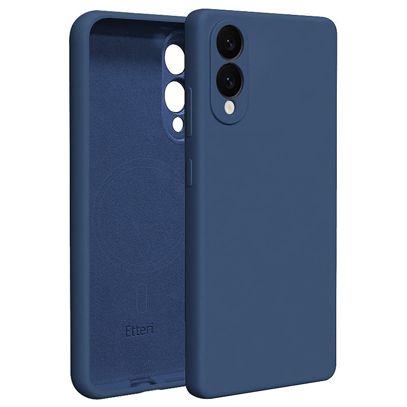 Etteri Silicone Mag case for Samsung Galaxy S25 Edge dark blue