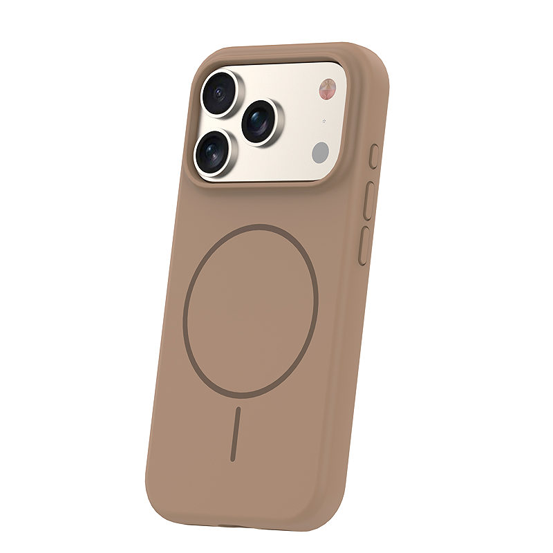 Silicone Thin Mag case for iPhone 17 Pro 6,3" / 18 Pro 6,3" brown - Billede 3