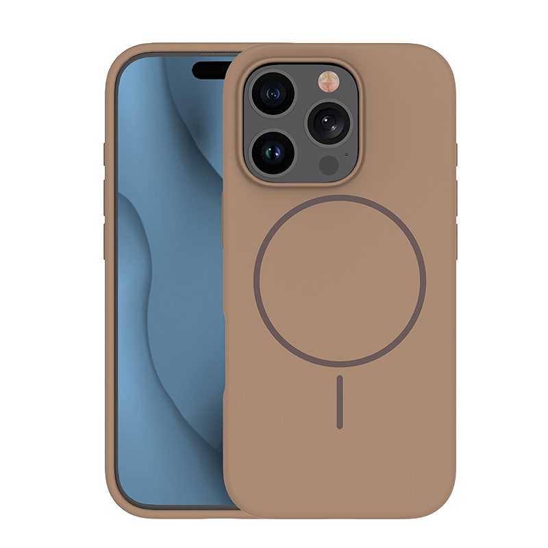 Silicone Thin Mag case for iPhone 17 Air 6,6" brown