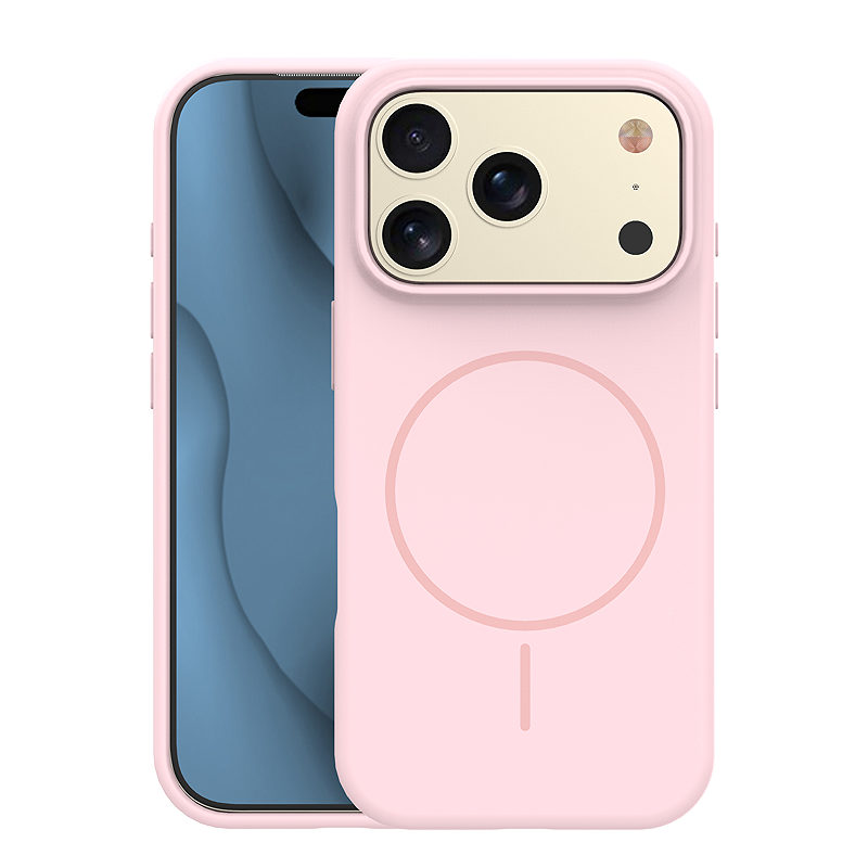Silicone Thin Mag case for iPhone 17 Pro 6,3" / 18 Pro 6,3" light pink