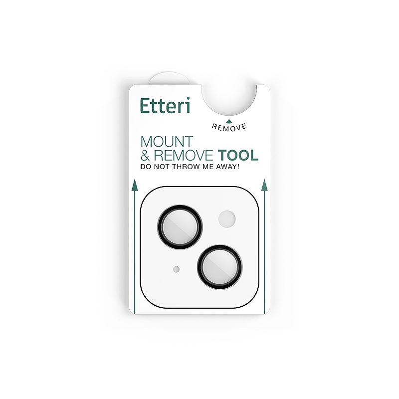 Etteri camera lens protector for iPhone 15 / 15 Plus black - Billede 5