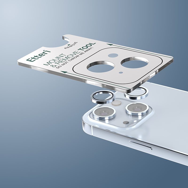Etteri camera lens protector for iPhone 15 / 15 Plus blue - Billede 4