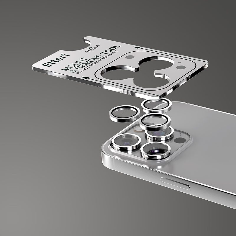 Etteri camera lens protector for iPhone 16 Pro / 16 Pro Max titanium - Billede 4
