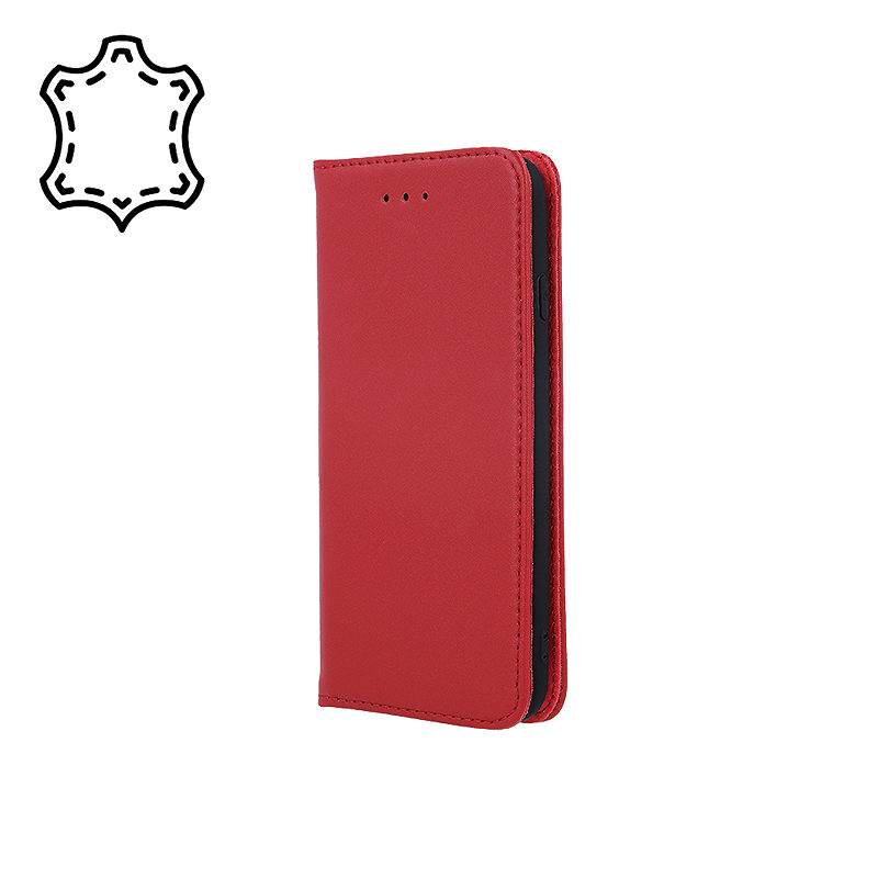 Genuine Leather Smart Pro for iPhone 17 Air 6,6" maroon