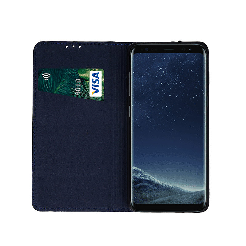 Genuine Leather Smart Pro for iPhone 17 Air 6,6" navy blue - Billede 2