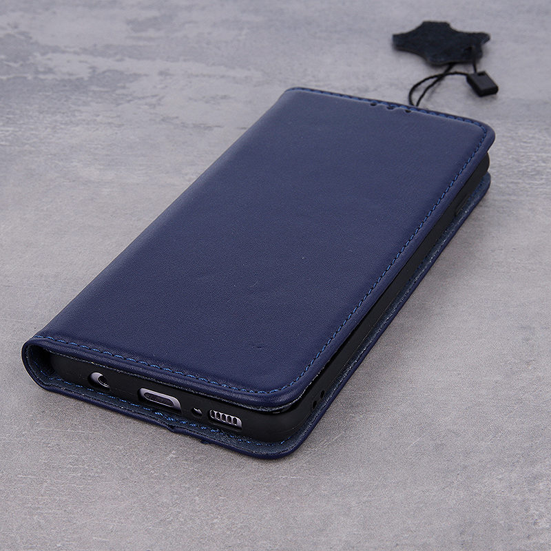 Genuine Leather Smart Pro for iPhone 17 Air 6,6" navy blue - Billede 5