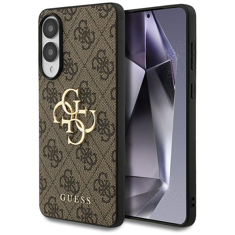 Guess case for Samsung Galaxy S25 Edge GUESS HC 4G PU big logo brown