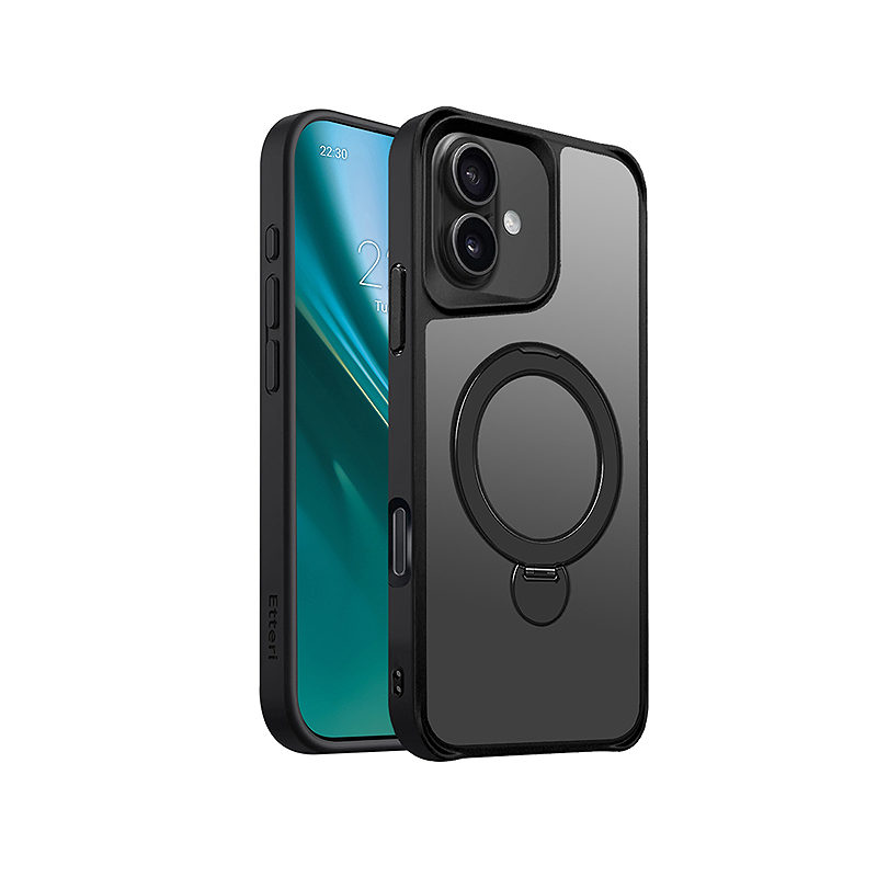 Etteri Matt Mag Ring case for iPhone 17 Pro / 18 Pro black