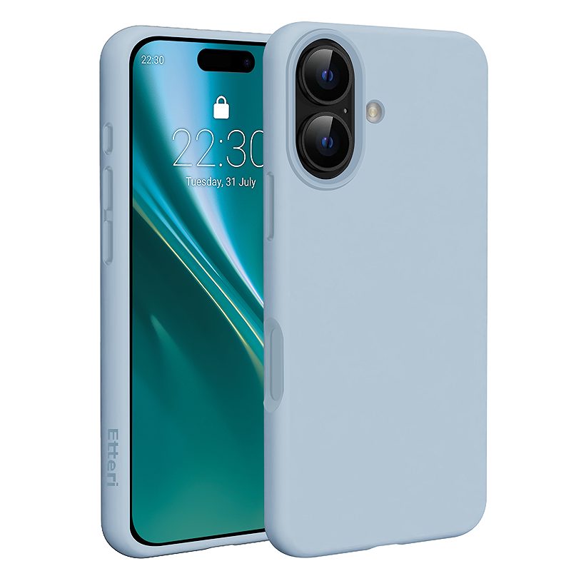 Etteri Silicone Mag case for iPhone 17 light blue