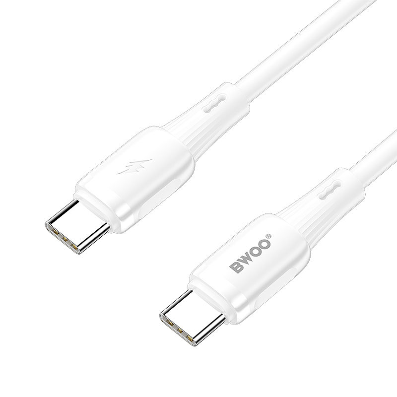 BWOO silicone cable X329CC 65W USB-C 1m white - Billede 2