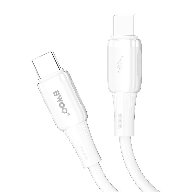 BWOO silicone cable X329CC 65W USB-C 1m white - Billede 3