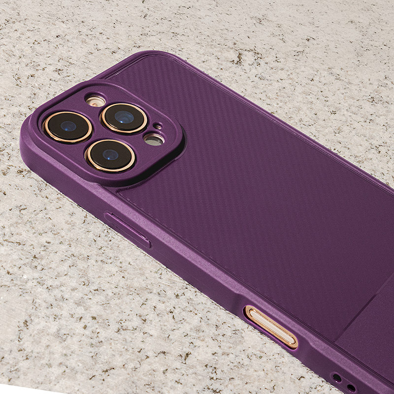 Simple Carbon case for iPhone 15 6,1" purple - Billede 5