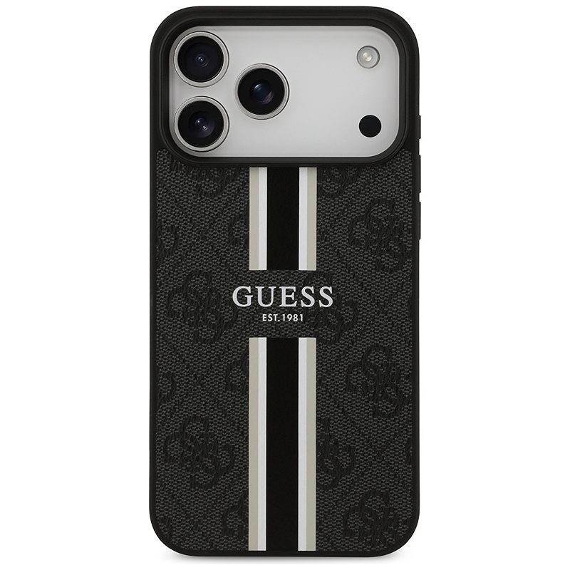 Guess 4G Printed Stripes MagSafe case for iPhone 17 Pro Max black - Billede 3