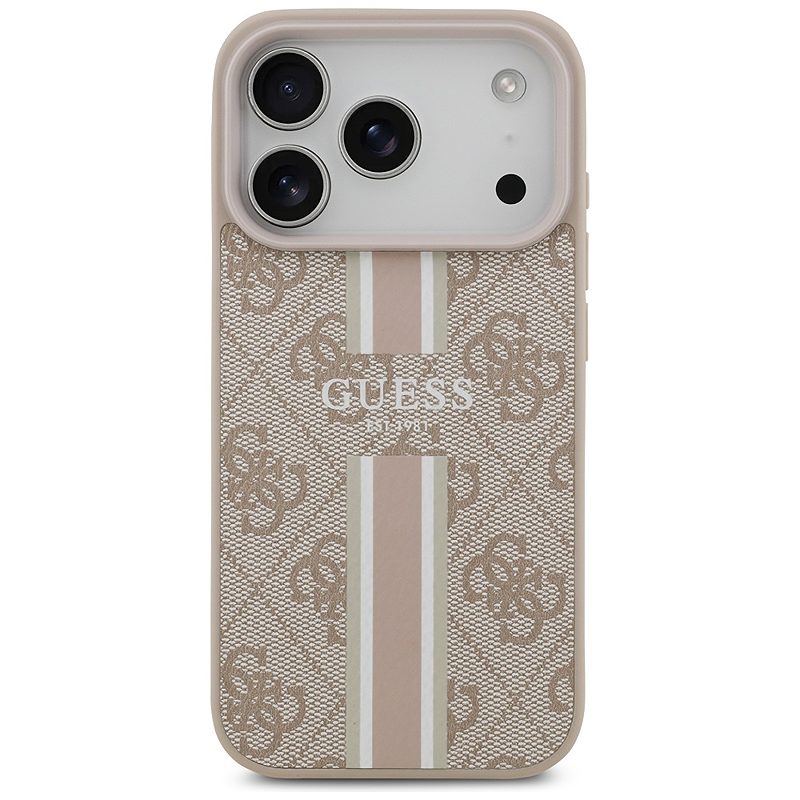 Guess 4G Printed Stripes MagSafe case for iPhone 17 Pro pink - Billede 3