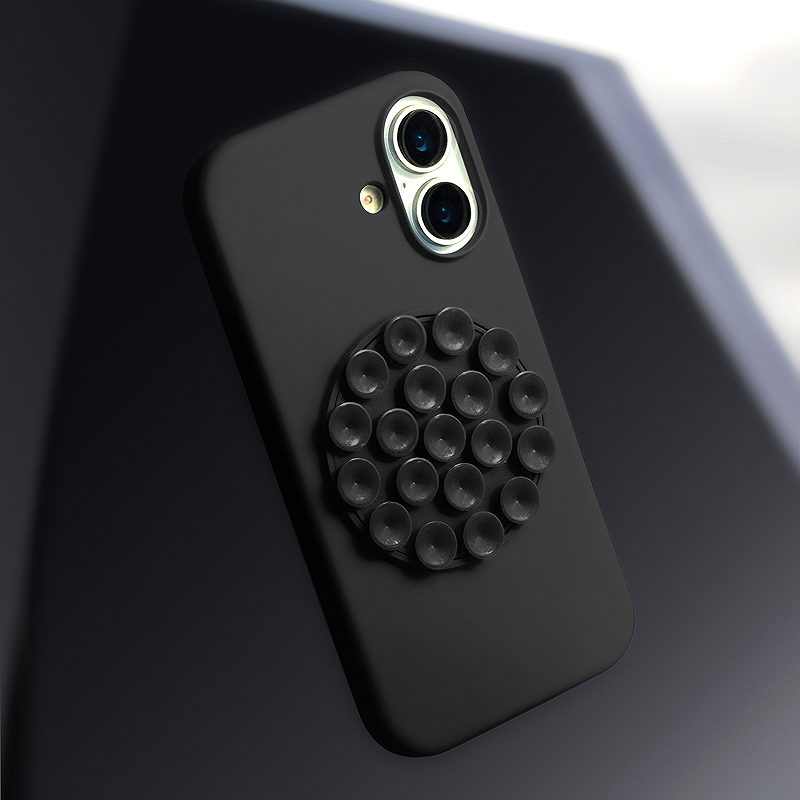 Silicone Stick case for iPhone 15 6,1" black - Billede 5