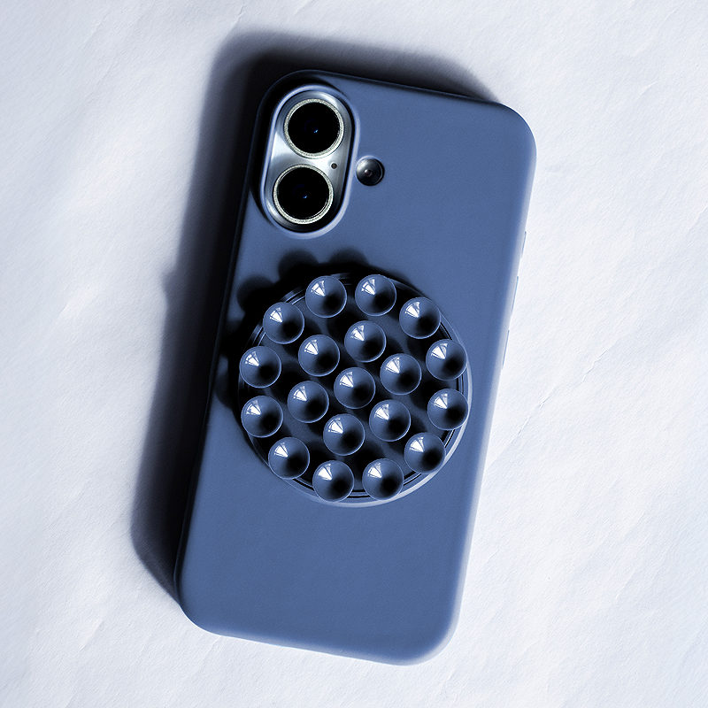 Silicone Stick case for iPhone 17 6,3" blue - Billede 3