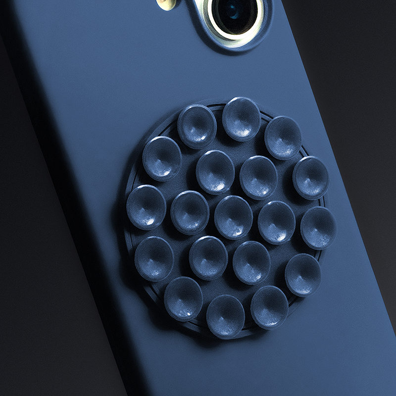 Silicone Stick case for iPhone 17 6,3" blue - Billede 4