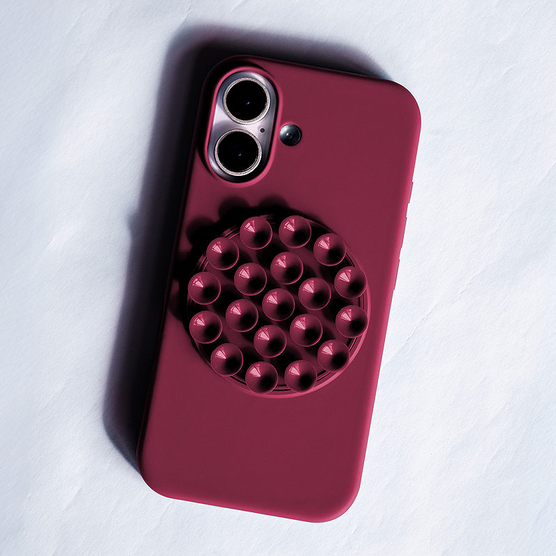 Silicone Stick case for iPhone 15 Pro Max 6,7" maroon - Billede 3