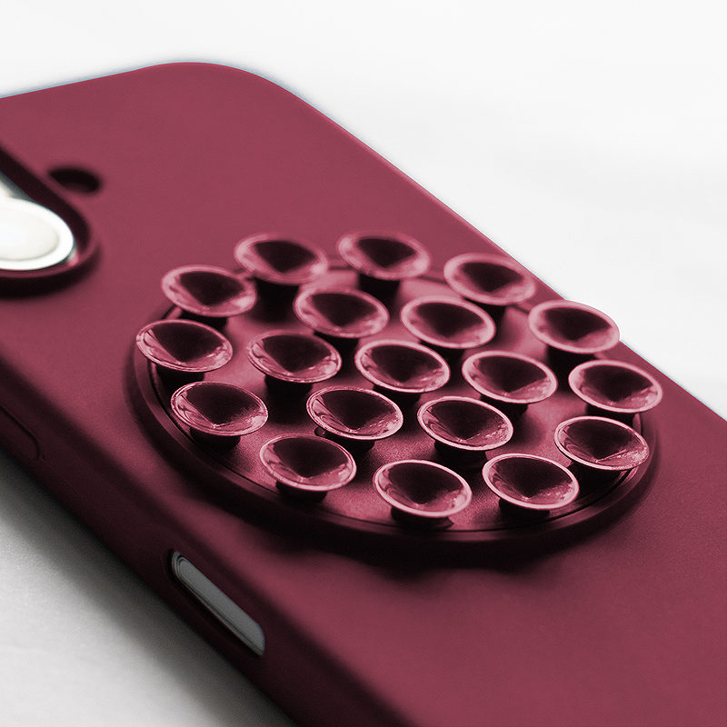 Silicone Stick case for iPhone 17 Pro Max 6,9" maroon - Billede 2