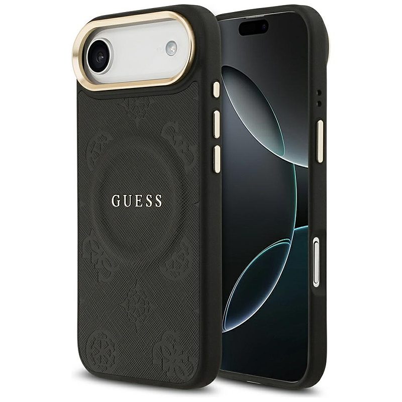 Guess case for iPhone 17 Air HC MAGSAFE PU W/ PEONY HOT STAMP black