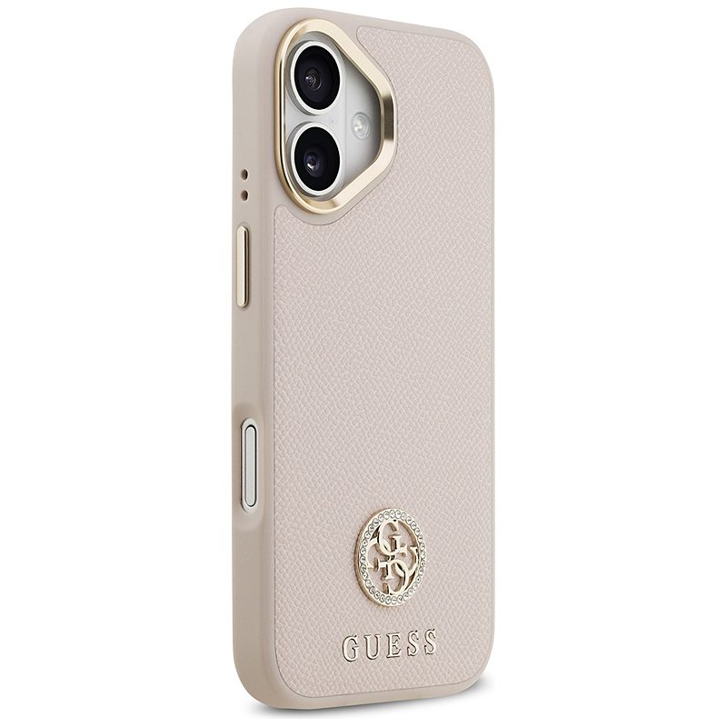 Guess case for iPhone 17 HC MAGSAFE PU W/ GRAINED PU STRASS LOGO pink - Billede 4