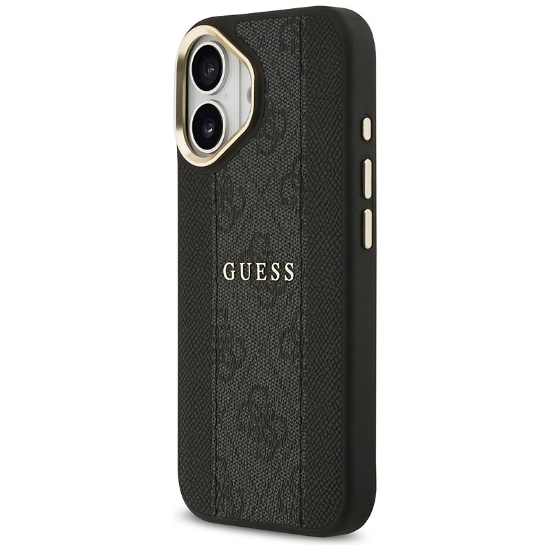 Guess case for iPhone 17 HC MAGSAFE PU W/ 4G PU STRIPE black - Billede 2