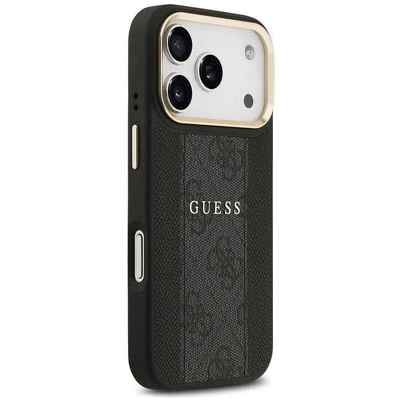 Guess case for iPhone 17 Pro HC MAGSAFE PU W/ 4G PU STRIPE black - Billede 4