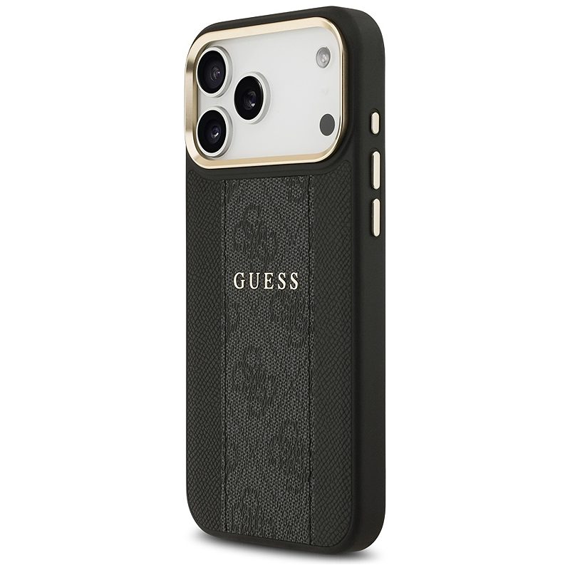 Guess case for iPhone 17 Pro Max HC MAGSAFE PU W/ 4G PU STRIPE black - Billede 2