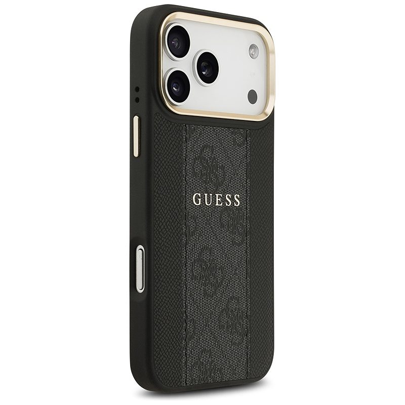 Guess case for iPhone 17 Pro Max HC MAGSAFE PU W/ 4G PU STRIPE black - Billede 4