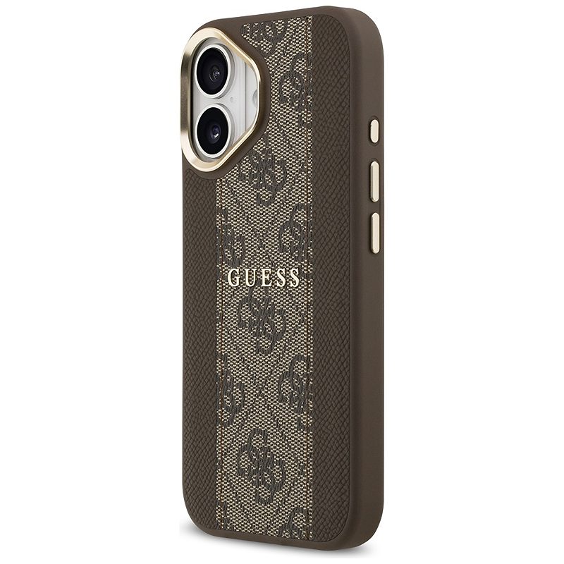 Guess case for iPhone 17 HC MAGSAFE PU W/ 4G PU STRIPE brown - Billede 2