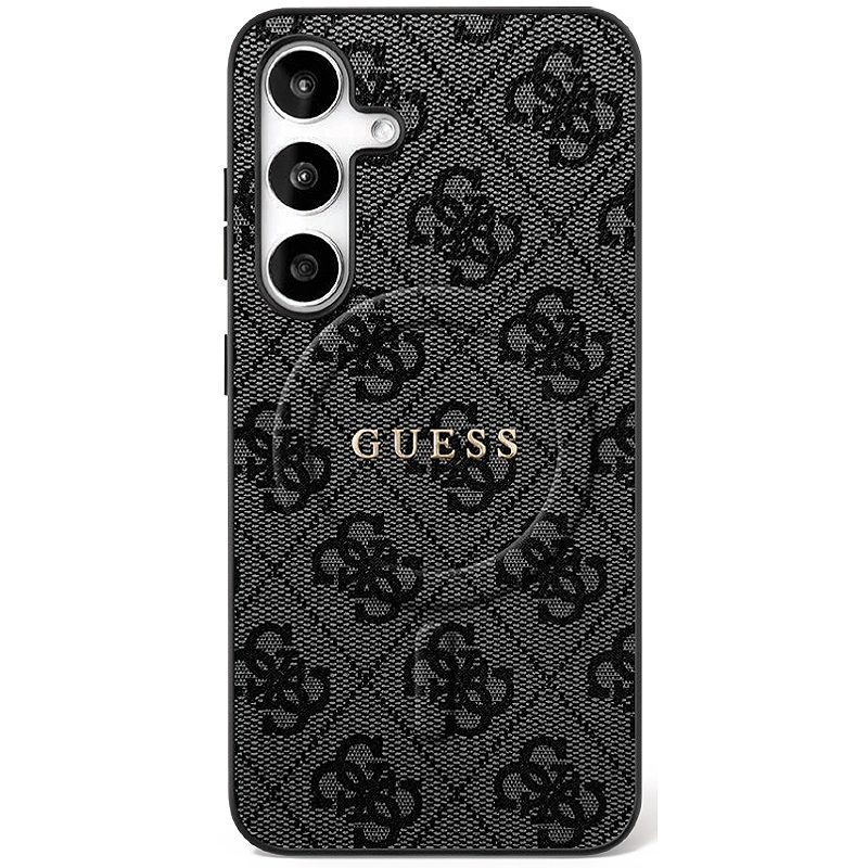 Guess case for Samsung Galaxy S25 HC MAGSAFE PU 4G RING CLASSIC LOGO czarna