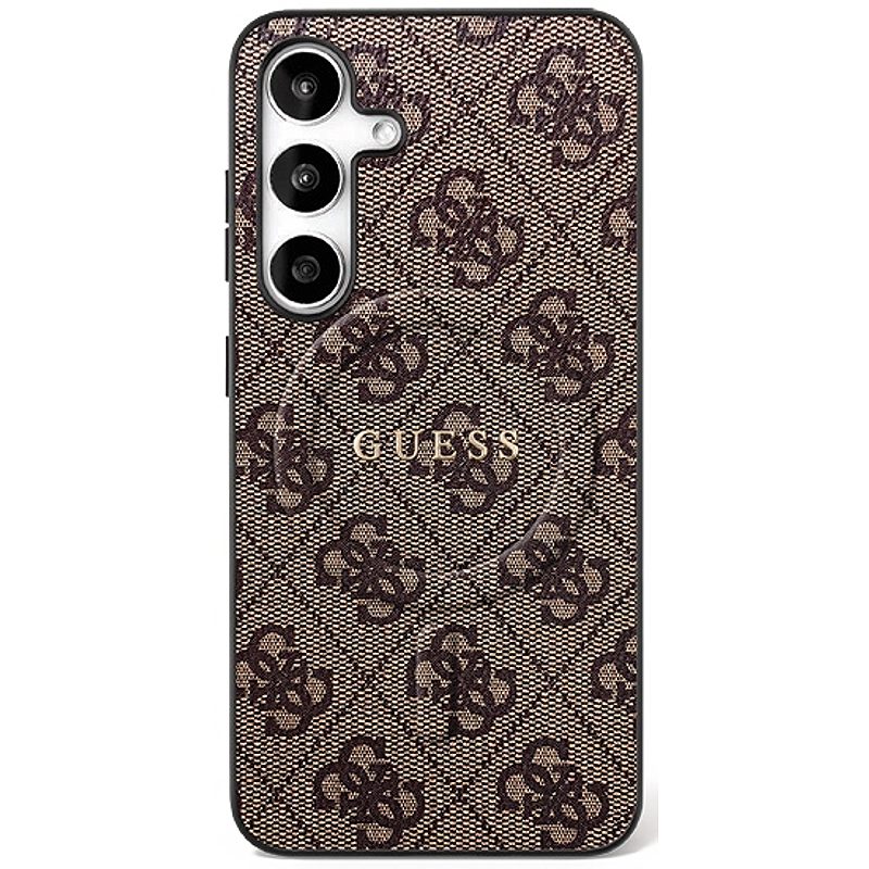 Guess case for Samsung Galaxy S25 FE  HC MAGSAFE PU 4G RING CLASSIC LOGO brown