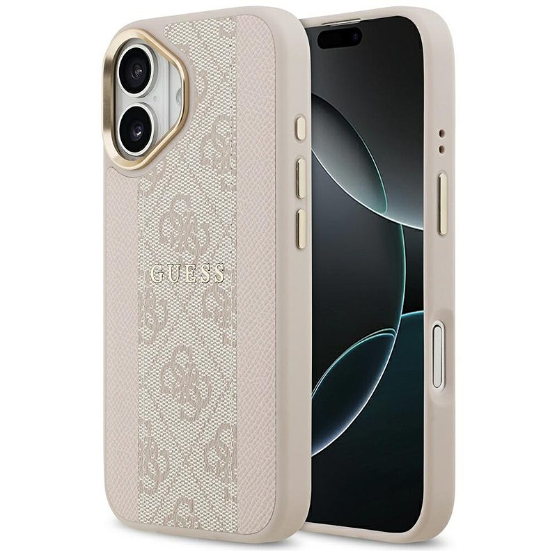 Guess 4G Stripe MagSafe case for iPhone 17 pink