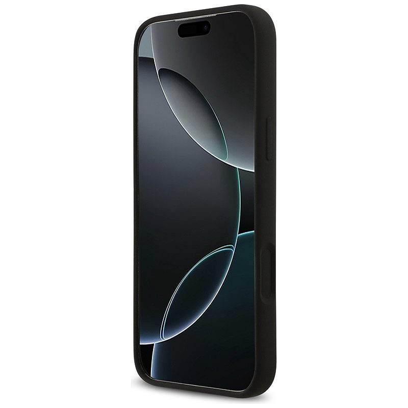 Guess Silicone Big 4G Script case for iPhone 17 Pro Max black - Billede 5